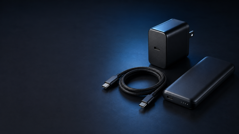 USB-C充電器・モバイルバッテリー・ケーブルをまとめた充電環境
